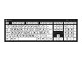 LOGICKEYBOARD Xl-Print Nero PC Black Tangentbord Large-Print Norsk