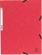 EXACOMPTA Strikkmappe m/3 klaffer 355g A4 Rød