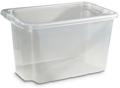  Oppbevaringsboks Plast 55L Klar