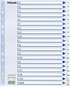 ESSELTE Register A4 Plast Maxi A-Å faner Hvit