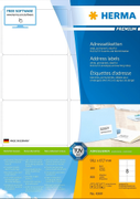 HERMA Adresseetikett A4 99,1x67,7mm (800)