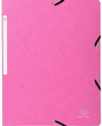 EXACOMPTA Strikkmappe A4 u/klaffer 400g Rosa