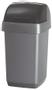 ADDIS Avfallsdunk med rullelokk 48L Sølv