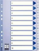 ESSELTE Register A4 Plast 1-10 faner Blå/Hvit