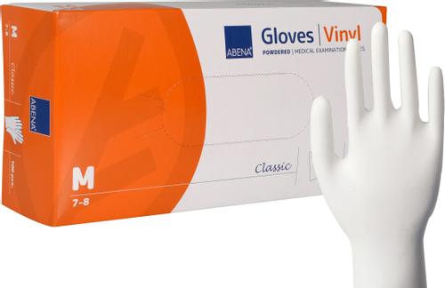 ABENA Vinylhanske Classic m/pudder Medium Klar (100) (4391)