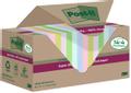 POST-IT Notatblokk Super Sticky Notes 76x76mm Resirkulert Assortert (18)