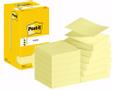 POST-IT Notatblokk Super Sticky Z-Notes 76x76mm Gul (12)