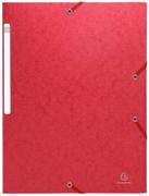 EXACOMPTA Strikkmappe A4 3 klaffer 425g Rød