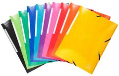 EXACOMPTA Klaffmappe 3 klaffer 600g Assortert