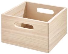 THE HOME EDIT Oppbevaringsboks 25x25cm Trehvit