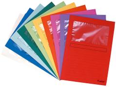 EXACOMPTA Aktomslag m/vindu 130g Assortert (100)