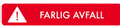 BICA Kildesorteringsetikett "FARLIG AVFALL" 16x3cm