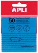 APLI Notatblokk Transparent 75x75mm Blå