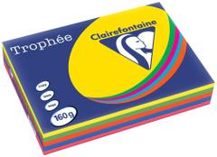 CLAIREFONTAINE Kopipapir Trophee A4 160g Intensive Assortert (250)