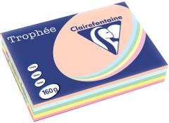 CLAIREFONTAINE Kopipapir Trophee A4 160g Pastell Assortert (250)
