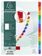EXACOMPTA Register A4 1-12 Mylar Hvit/Farger