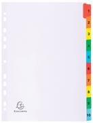 EXACOMPTA Register A4 1-10 Mylar Hvit/Farget