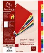 EXACOMPTA Register A4+ 1-12 Assortert
