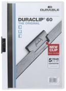 DURABLE Klemmappe DuraClip A4 60 ark Hvit