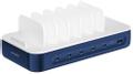 4SMARTS Charging Station Team 100W, 1x USB-A port, 5x USB-C ports, includes 6 cables, Navy Blue