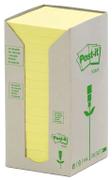 POST-IT Notatblokk 76x76mm Resirkulert Gul (16)