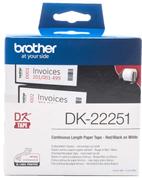 BROTHER Etikett 62mm x 15,24m Sort/Rød/Hvit