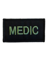 Patch MEDIC 8cm x 5cm - Merkki  - Olive on Black (MRABMEDPA-OL)