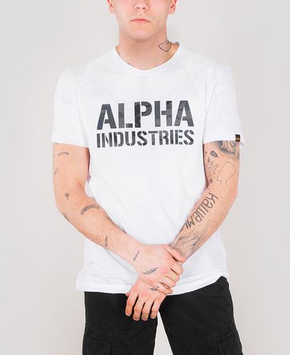 Alpha Industries Camo Print - T-paita - Valkoinen (156513-09)
