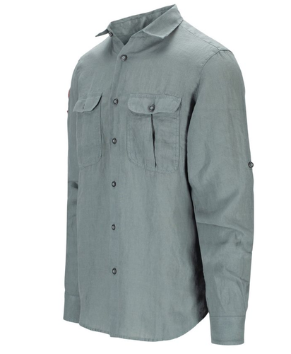 Amundsen Safari Linen Shirt G. Dyed Mens - Paita - Stormy Blue (MSH58.1.530)