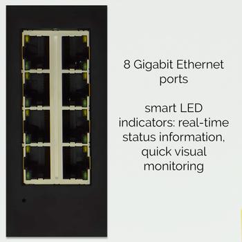 BRAINBOXES Hardened Industrial 8 Port Gigabit Ethernet Switch (SW-718)