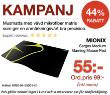 MIONIX Sargas Medium Gaming Mouse Pad 370*260*2, 5mm (MNX-04-25001-G) (MNX-04-25001-G)