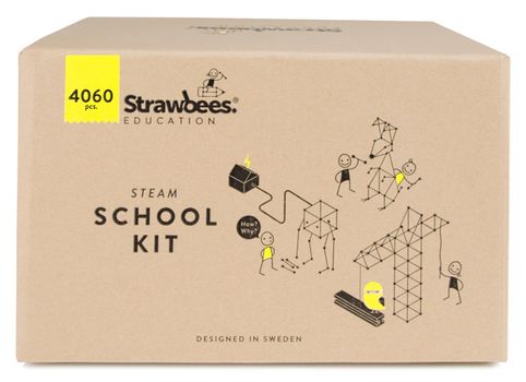 STRAWBEES STEAM School Kit - 4060 eri osaa + opettajan opas (strawbee-schoolkit)