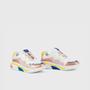 Asfvlt Onset, White Pink Yellow Blue Dame Retro Sneakers (ON033-39)