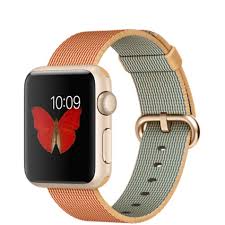 APPLE Apple Watch Sport 38mm Gold Aluminium Case with Red Woven Nylon (MMF52KS/A)