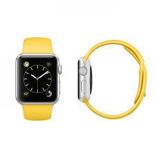 APPLE Apple Watch Sport 42mm Silver Aluminium Case with Yellow Sport Band (MMFE2KS/A)