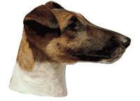 Fox terrier korthåret hode - klistremerker (2-12105)