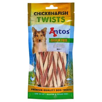 Antos Hundesnacks Kylling og Fisketwists - 100g (7-10238)