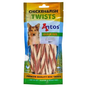  Antos Hundesnacks Kylling og Fisketwists - 100g