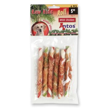 Christmas Rawhide kyllingsticks soft 6stk 12cm (7-10826x)