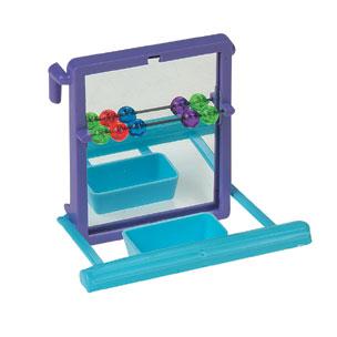 Fugleleke Speil med Sittepinne til Undulat (14-100291)