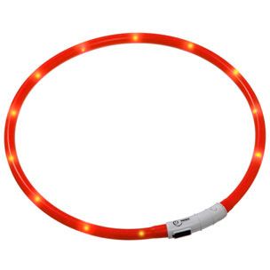  LED Lyshalsbånd, Orange - 20-70cm