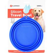  Reisevannskål Silicon 1000ml -Hund