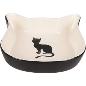 Katteskål Nala Cat Face Keramikk Black/ White -Matskål Katt (14-560688)