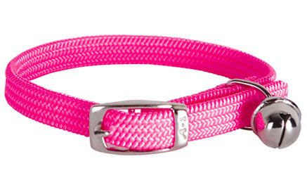Kattehalsbånd Elastic Pink 28cm -Halsbånd Katt (40-F0742#)