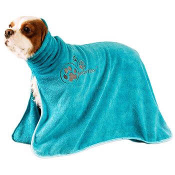 Badekåpe håndkle Medium Blue Microfiber-Dry -Hund (40-A2310)