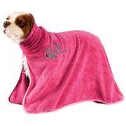  Badekåpe håndkle Large Pink Microfiber-Dry -Hund