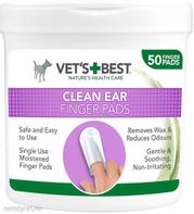  Vet's Best Clean Ear Finger Pads - 50stk