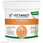  Vet's Best Clean Eye Round Pads - 100stk