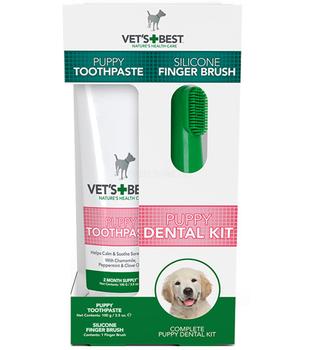 Tannpleie Vet's Best Puppy Dental Kit Fingertannbørste + tannkrem (49-80380-6p)