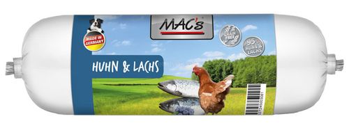 Mac's Hundepølse Kylling og Laks Våtfôr 800g (50-308)